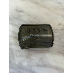 Vintage Remington 1976 Flintlock Rifle 2x3" Metal Belt Buckle